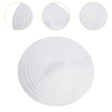 Maxbell Round Woven Placemat PVC Table Mat for Dining Table Countertop Table Setting Silver