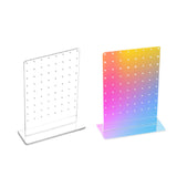 Maxbell Ear Studs Display Rack 72 Holes Earring Stud Storage Holder for Bedroom Shop Transparent
