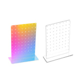 Maxbell Ear Studs Display Rack 72 Holes Earring Stud Storage Holder for Bedroom Shop Transparent