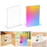 Maxbell Ear Studs Display Rack 72 Holes Earring Stud Storage Holder for Bedroom Shop Transparent