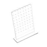 Maxbell Ear Studs Display Rack 72 Holes Earring Stud Storage Holder for Bedroom Shop Transparent