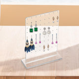 Maxbell Ear Studs Display Rack 72 Holes Earring Stud Storage Holder for Bedroom Shop Transparent