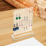Maxbell Ear Studs Display Rack 72 Holes Earring Stud Storage Holder for Bedroom Shop Transparent