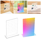 Maxbell Ear Studs Display Rack 72 Holes Earring Stud Storage Holder for Bedroom Shop Transparent