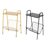 Maxbell Metal Side Table Modern Indoor Plants Holder for Bedroom Balcony Small Space Gold