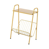 Maxbell Metal Side Table Modern Indoor Plants Holder for Bedroom Balcony Small Space Gold