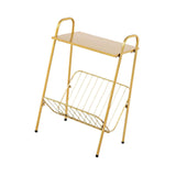 Maxbell Metal Side Table Modern Indoor Plants Holder for Bedroom Balcony Small Space Gold