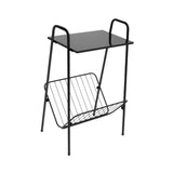 Maxbell Metal Side Table Modern Indoor Plants Holder for Bedroom Balcony Small Space Black