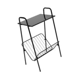 Maxbell Metal Side Table Modern Indoor Plants Holder for Bedroom Balcony Small Space Black