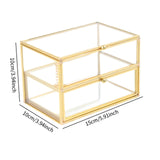 Maxbell Glass Jewelry Box Practical Decorative Box for Bedroom Living Room Bracelets