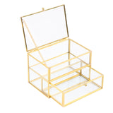 Maxbell Glass Jewelry Box Practical Decorative Box for Bedroom Living Room Bracelets