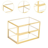 Maxbell Glass Jewelry Box Practical Decorative Box for Bedroom Living Room Bracelets