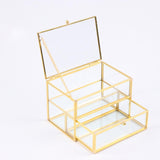 Maxbell Glass Jewelry Box Practical Decorative Box for Bedroom Living Room Bracelets