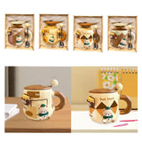 Maxbell Ceramic Coffee Mug Lovely Animal Breakfast Cup for Latte Birthday Gift Style A
