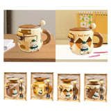 Maxbell Ceramic Coffee Mug Lovely Animal Breakfast Cup for Latte Birthday Gift Style A