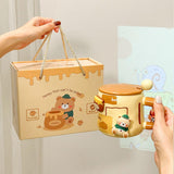 Maxbell Ceramic Coffee Mug Lovely Animal Breakfast Cup for Latte Birthday Gift Style A