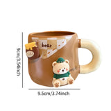 Maxbell Ceramic Coffee Mug Lovely Animal Breakfast Cup for Latte Birthday Gift Style B