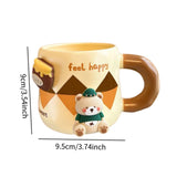 Maxbell Ceramic Coffee Mug Lovely Animal Breakfast Cup for Latte Birthday Gift Style C