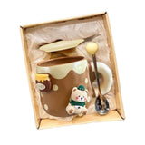 Maxbell Ceramic Coffee Mug Lovely Animal Breakfast Cup for Latte Birthday Gift Style D