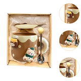 Maxbell Ceramic Coffee Mug Lovely Animal Breakfast Cup for Latte Birthday Gift Style D