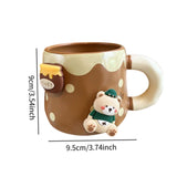 Maxbell Ceramic Coffee Mug Lovely Animal Breakfast Cup for Latte Birthday Gift Style D