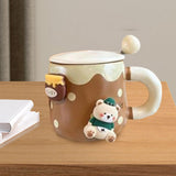 Maxbell Ceramic Coffee Mug Lovely Animal Breakfast Cup for Latte Birthday Gift Style D