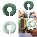 Maxbell Face Down Pillow Ergonomic Comfortable Face Cushion for Desk Office Airplane Dark Green