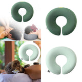 Maxbell Face Down Pillow Ergonomic Comfortable Face Cushion for Desk Office Airplane Dark Green