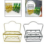 Maxbell Portable Beer Carrier 6 Bottles Drink Organizer Beer Holder for Picnic Party Gold