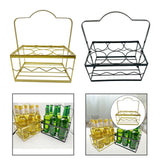 Maxbell Portable Beer Carrier 6 Bottles Drink Organizer Beer Holder for Picnic Party Gold
