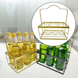 Maxbell Portable Beer Carrier 6 Bottles Drink Organizer Beer Holder for Picnic Party Gold
