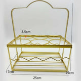 Maxbell Portable Beer Carrier 6 Bottles Drink Organizer Beer Holder for Picnic Party Gold