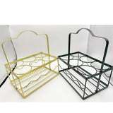 Maxbell Portable Beer Carrier 6 Bottles Drink Organizer Beer Holder for Picnic Party Gold