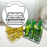 Maxbell Portable Beer Carrier 6 Bottles Drink Organizer Beer Holder for Picnic Party Black