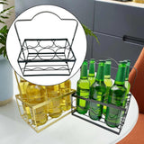 Maxbell Portable Beer Carrier 6 Bottles Drink Organizer Beer Holder for Picnic Party Black