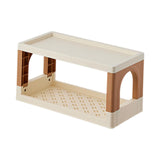 Maxbell Storage Rack Kitchen Decor Office Folding Dresser Top Desktop Desk Bookshelf 2 Layer