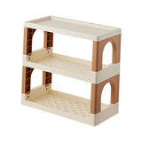 Maxbell Storage Rack Kitchen Decor Office Folding Dresser Top Desktop Desk Bookshelf 3 Layer