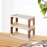 Maxbell Storage Rack Kitchen Decor Office Folding Dresser Top Desktop Desk Bookshelf 3 Layer