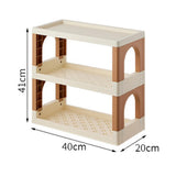 Maxbell Storage Rack Kitchen Decor Office Folding Dresser Top Desktop Desk Bookshelf 3 Layer