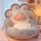 Maxbell 1 Seater Sofa Furniture Cat Claw Shaped Soft for Office Living Room Fireside Gray White