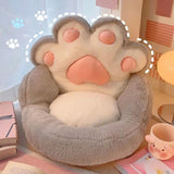 Maxbell 1 Seater Sofa Furniture Cat Claw Shaped Soft for Office Living Room Fireside Gray White