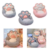 Maxbell 1 Seater Sofa Furniture Cat Claw Shaped Soft for Office Living Room Fireside Gray White