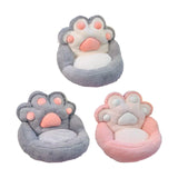 Maxbell 1 Seater Sofa Furniture Cat Claw Shaped Soft for Office Living Room Fireside Gray White