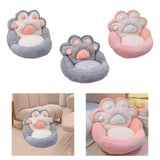 Maxbell 1 Seater Sofa Furniture Cat Claw Shaped Soft for Office Living Room Fireside Gray White