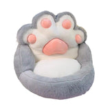 Maxbell 1 Seater Sofa Furniture Cat Claw Shaped Soft for Office Living Room Fireside Gray White