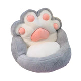 Maxbell 1 Seater Sofa Furniture Cat Claw Shaped Soft for Office Living Room Fireside Gray White