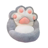 Maxbell 1 Seater Sofa Furniture Cat Claw Shaped Soft for Office Living Room Fireside Gray White