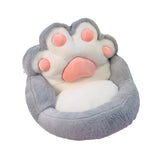 Maxbell 1 Seater Sofa Furniture Cat Claw Shaped Soft for Office Living Room Fireside Gray White