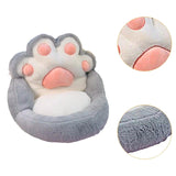 Maxbell 1 Seater Sofa Furniture Cat Claw Shaped Soft for Office Living Room Fireside Gray White