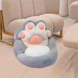 Maxbell 1 Seater Sofa Furniture Cat Claw Shaped Soft for Office Living Room Fireside Gray White